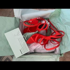 Off-white “zip tie”heels